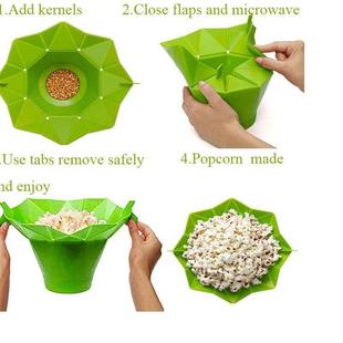 可折叠硅胶爆米花容器微波炉爆米花桶折叠爆米花碗PopcornBowl