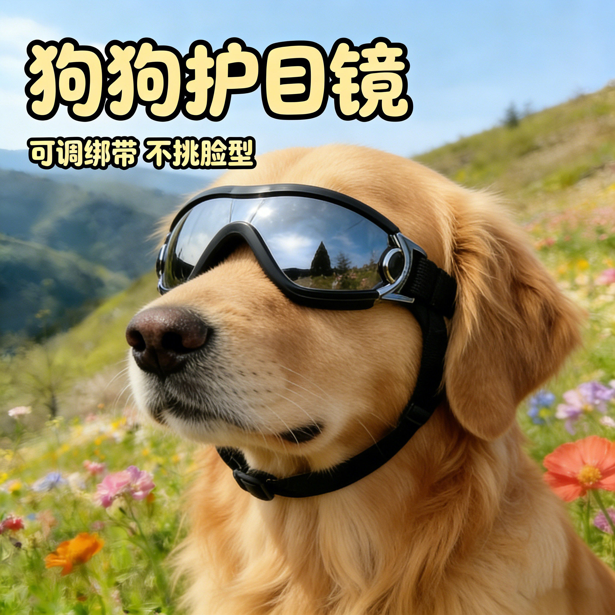 金毛专用狗狗墨镜小型犬眼镜防风镜宠物小狗护目镜外出用品防风沙