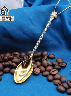 俄罗斯爱沙尼亚勺子贵族小天使宝宝送礼7003纯手工