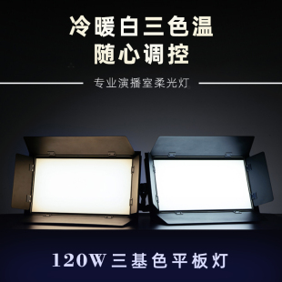 LED三基色平板灯数字影棚影楼剧组专业常亮灯面板灯会议室舞台虚拟抠像演播室直播间柔光灯面光灯地排灯