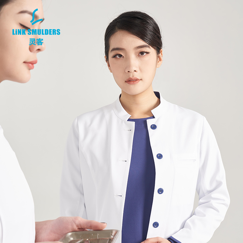 灵客白大褂长袖医师服秋冬高端医生制服男女款实验工作服定制绣花