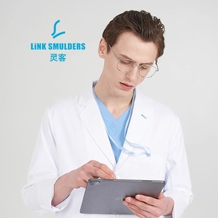 灵客医师服白大褂护士服短款 高端医学生实验室工作制服 翻袖