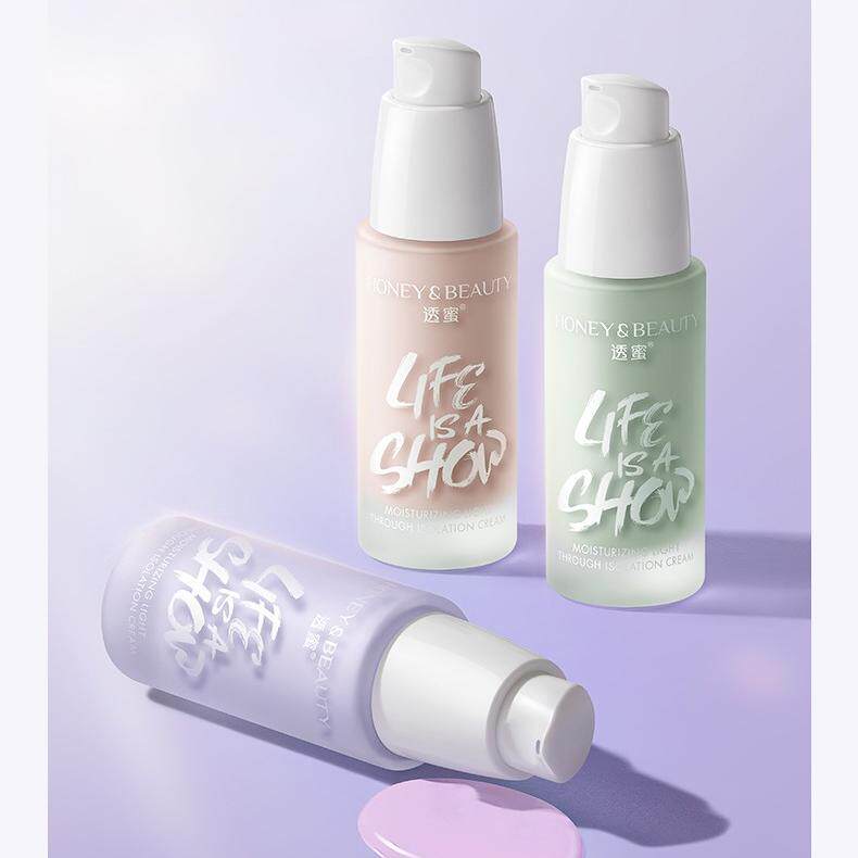 正品透蜜爆水珠隔离霜妆前乳遮瑕素颜霜女三合一妆前打底裸妆平价