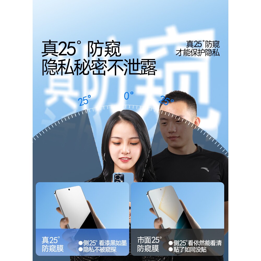 德国蓝猩适用华为荣耀90GT防窥钢化膜honor80Pro直屏版80gt手机防窥膜por全包防摔全屏防偷窥专用高清保护贴