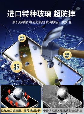 德国蓝猩适用三星s23钢化膜s22ultra手机膜s21+全屏s20fe新款s10曲面note20水凝note10高清a53防窥全胶uv保护