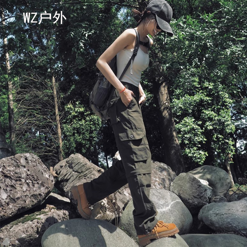 德国户外秋冬冲锋裤女速干耐磨防水徒步登山裤攀岩裤机能工装裤男