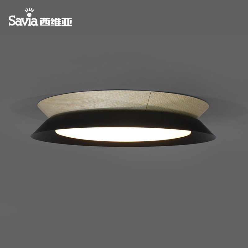 西维亚 LED吸顶灯圆形现代简约卧室房间灯具餐客厅创意个性书房灯