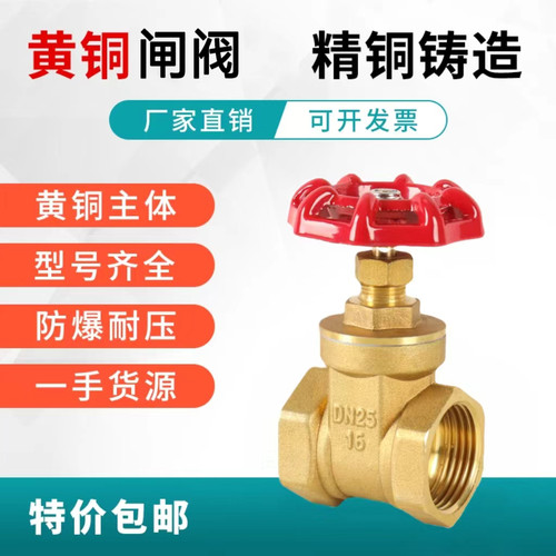 全铜闸阀4分dn15水表6分20自来水管1寸表前开关25总阀32阀门40 50