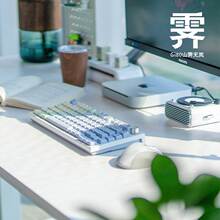 首席玩家霁Gi80三模75机械键盘无线蓝牙RGB游戏NJ银轴白黄PRO2.0