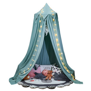 圆顶床幔床帘儿童家用挡风罩遮墙角帐篷卧室光蚊帐吊顶床上遮光篷