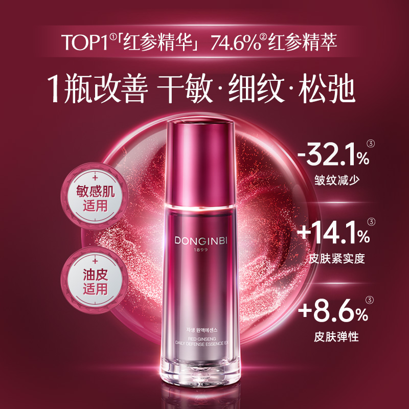 【k姐618！抢现货】彤人秘红参精华防护抗皱紧致淡纹面部修护
