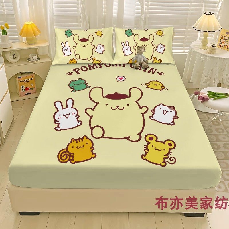 卡通布丁狗可爱小狗床笠180x200m全包防滑亲肤通用床垫保护套床笠,床上用品,床笠,淘宝优惠券,粉丝福利购,淘宝优惠卷