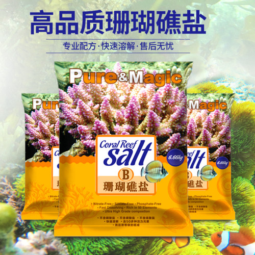 魔力纯珊瑚礁盐软体硬骨观赏鱼盐