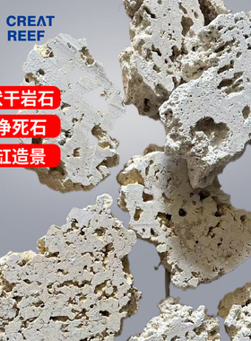 CREAT REEF创礁人片状干岩石海水缸珊瑚缸活石造景石死石基拉戈石