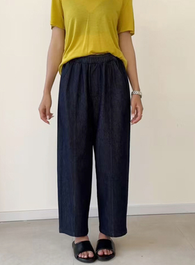 正品TT高弹防脱色牛仔裤高腰大码显瘦九分哈伦女裤休闲丹宁蓝963