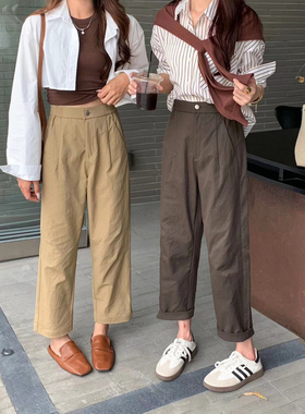 绵柔美丽皱女士休闲哈伦裤宽松显瘦九分小脚萝卜裤垮裤简谜92022