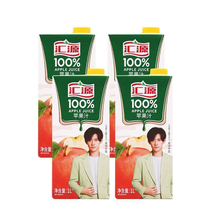 汇源100%果汁1L*4盒装橙汁桃汁阳光柠檬果汁饮料好喝不腻,咖啡/麦片/冲饮,纯果蔬汁/纯果汁,淘宝优惠券,粉丝福利购,淘宝优惠卷