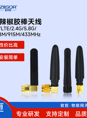 GSM/NB-IoT/2G/3G/433M/2.4G/5.8G小辣椒胶棒天线GPRS全向高增益