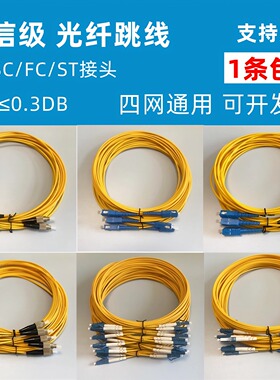 正通飞达LC/UPC-LC/UPC光纤跳线单模双芯光纤线低损耗电信级小方口LC大方口SC圆口FC光纤尾纤1米3米可定制