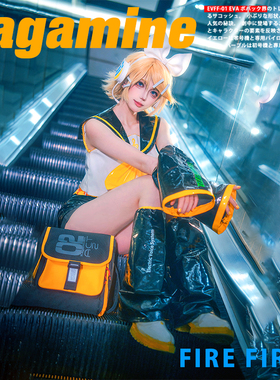 镜音双子联名双肩包v家动漫周边二次元学生斜挎包多用休闲单肩包