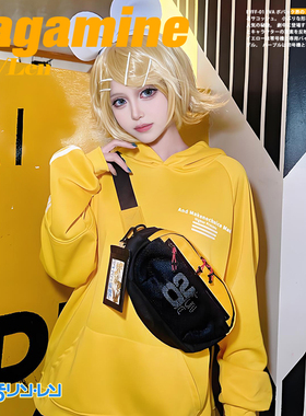 镜音双子正版周边斜挎包二次元/V家动漫联名腰包休闲男女学生胸包