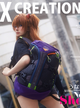 EVA新福音战士联名户外旅行双肩包多功能轻便登山背包大容量防水