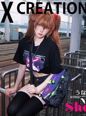 新福音战士EVA联名斜挎包男女通用学生党单肩包大容量防水原创包