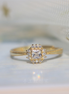 法国coss koko璀璨闪钻新款奢华气质开口可调节戒指时尚轻奢戒指