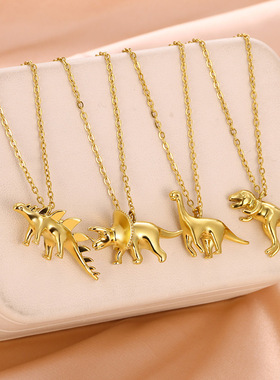 法国coss koko新款男士恐龙系列吊坠项链个性嘻哈吊坠