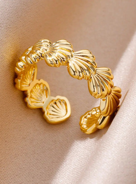 法国coss koko新款海洋沙滩系列戒指贝壳海星戒指项链女海边度假