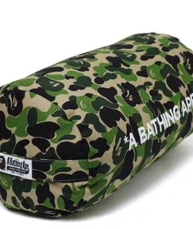 原厂 bap1迷彩枕头 长枕 猿人头圆柱抱枕 潮流居家沙发 汽车抱枕