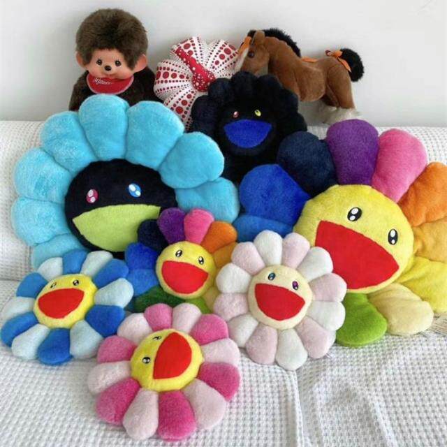 毛绒太阳花30cm情人节外贸坐垫