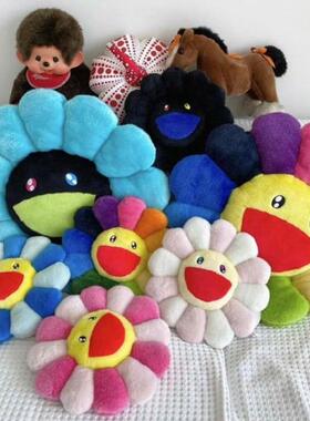 毛绒太阳花靠枕30cm 60cm 1m生日 情人节礼物装饰坐垫外贸抱枕