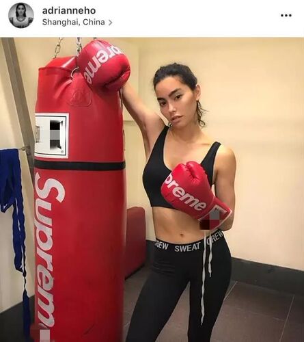 沙袋拳击手套潮牌sup红色