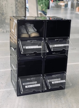 现货 NEIGHBORHOOD CI / P-SNEAKER STORAGE 塑料鞋盒收纳盒 21AW