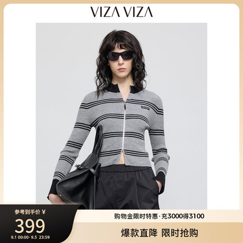 VIZAVIZAV型领毛针织衫