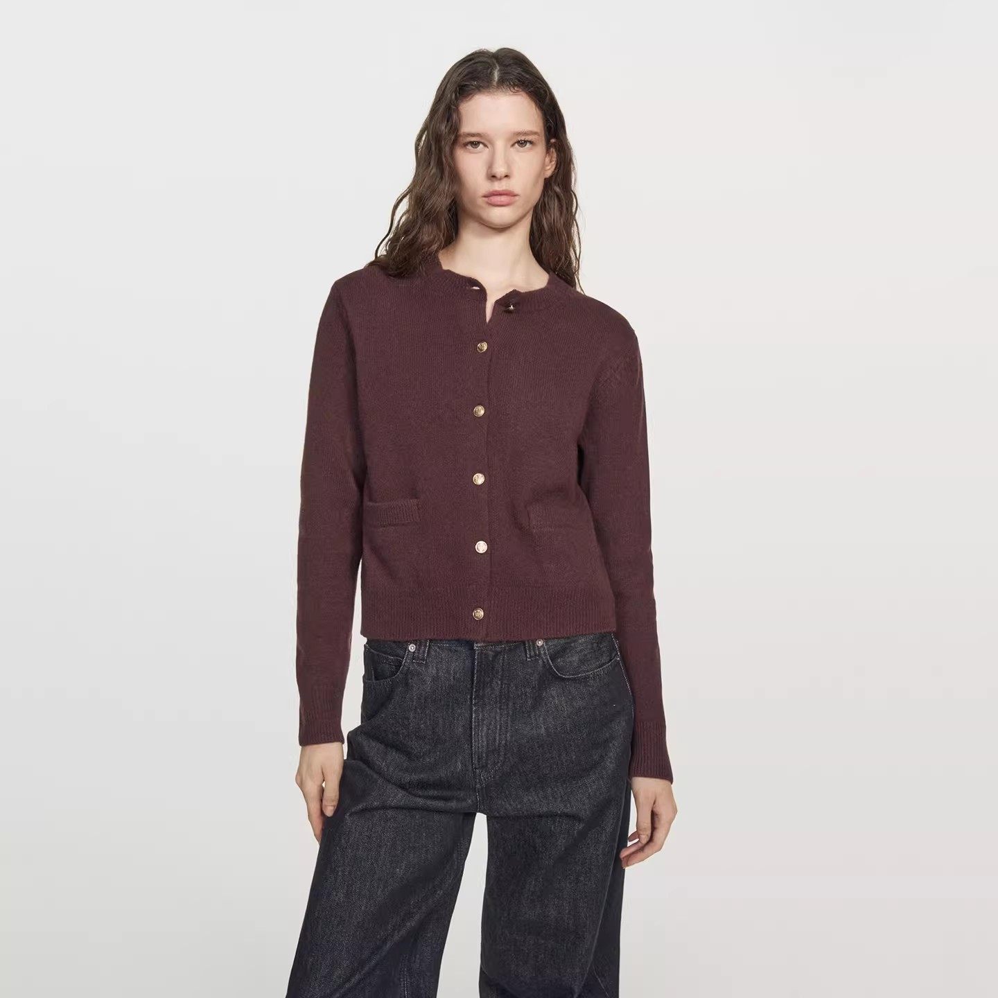 MD秋冬安可拉软糯针织开衫女