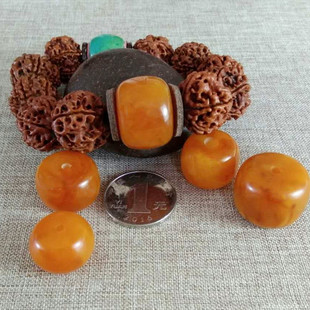 天然老蜜蜡鼓珠车轮珠饼子桶珠墩子顶珠大金刚星月菩提配饰手串