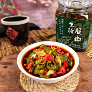 知香斋新鲜生腌辣椒特产腌青椒泡椒开味下饭菜脆辣酱咸菜特辣