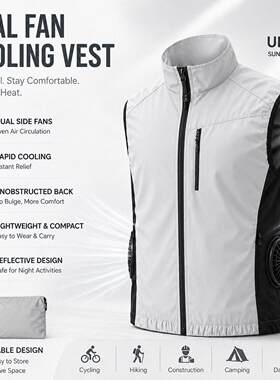 侧腰空调服马Summer side waist fan vest fishing clothes  vest