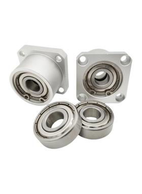 双轴承座方形法兰轴承座组件轴承固定座铝合金带座轴承BASB BGSB