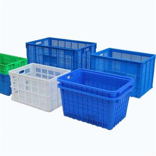 金诗洛塑料筐575-250#610*410*260物流周转箱筐加厚快递水果蔬菜