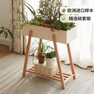实木花架室内落地置物架客厅花盆托架阳台植物摆放绿萝盆栽花架子