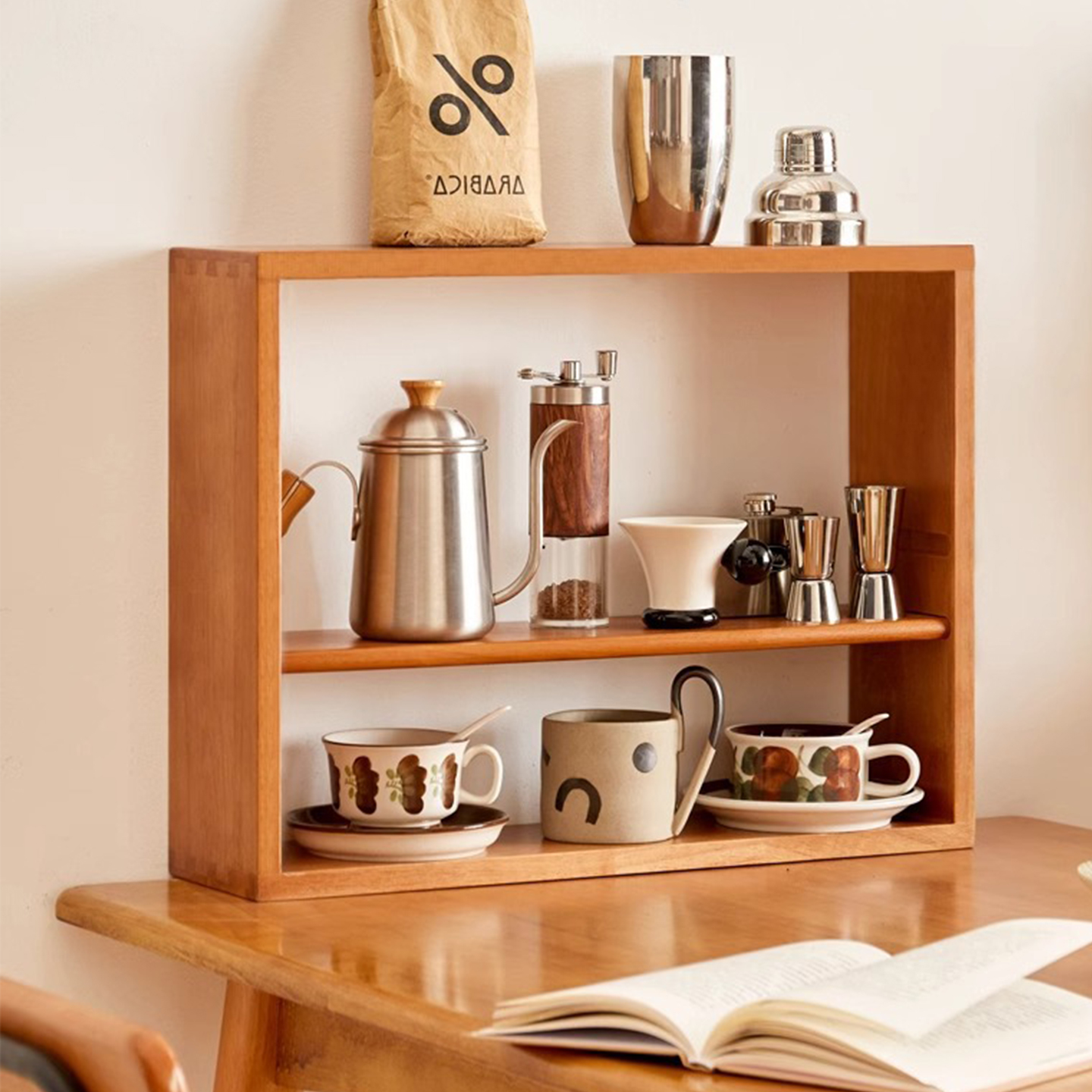 实木杯架置物架桌面收纳架多层