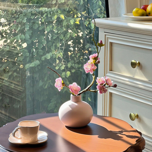 新中式禅意梅花仿真花摆件