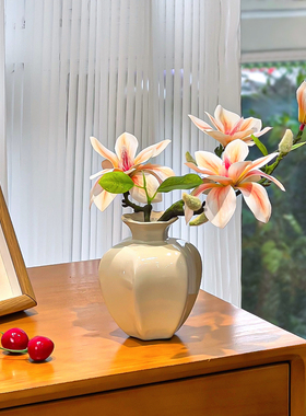 玉兰花假花仿真花摆设高级感逼真客厅餐桌花装饰品摆件摆花仿生花