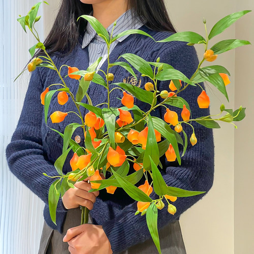 宫灯百合花仿真花北欧装饰花