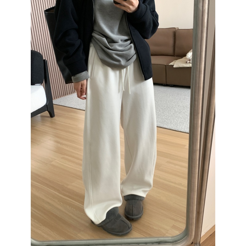 JMHHLL加绒软糯毛呢弯刀裤