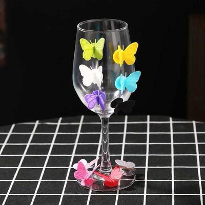 Silicone Butterfly Party Wine Glass Marker Charms Drinking