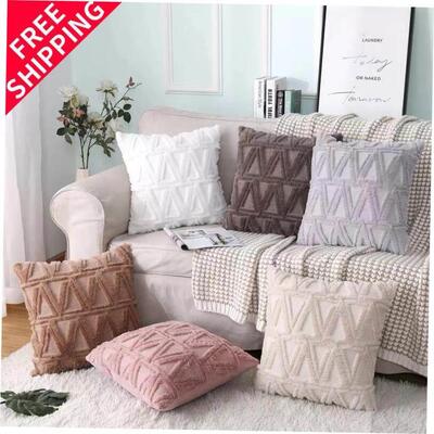 cushion cover pillow case cussion case PV绒菱形毛绒枕头枕套